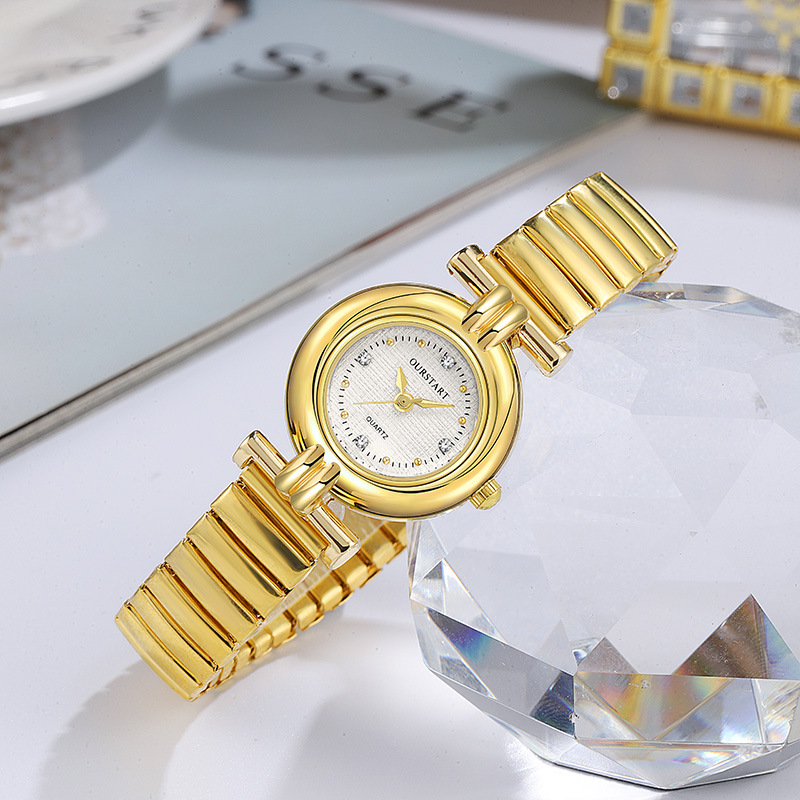 新款手表女批发跨境竹节弹力阿仙奴带复古气质石英手链女士手表