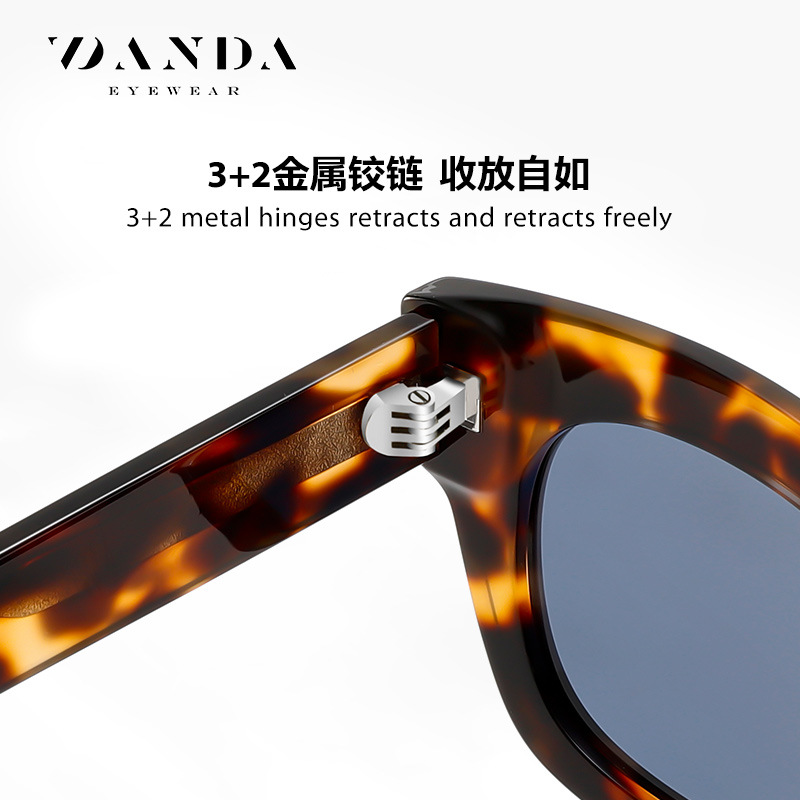 Nuevas gafas de sol polarizadas S32128 Gafas de sol de hoja hechas a mano de ácido acético retro de moda Gafas de sol de protección solar para exteriores