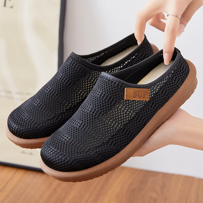 Zapatos mujer todo fósforo verano nuevo estilo zapatillas transfronterizas ropa exterior de mujer cómodo y transpirable zapatos de mujer de fondo suave medio arrastre