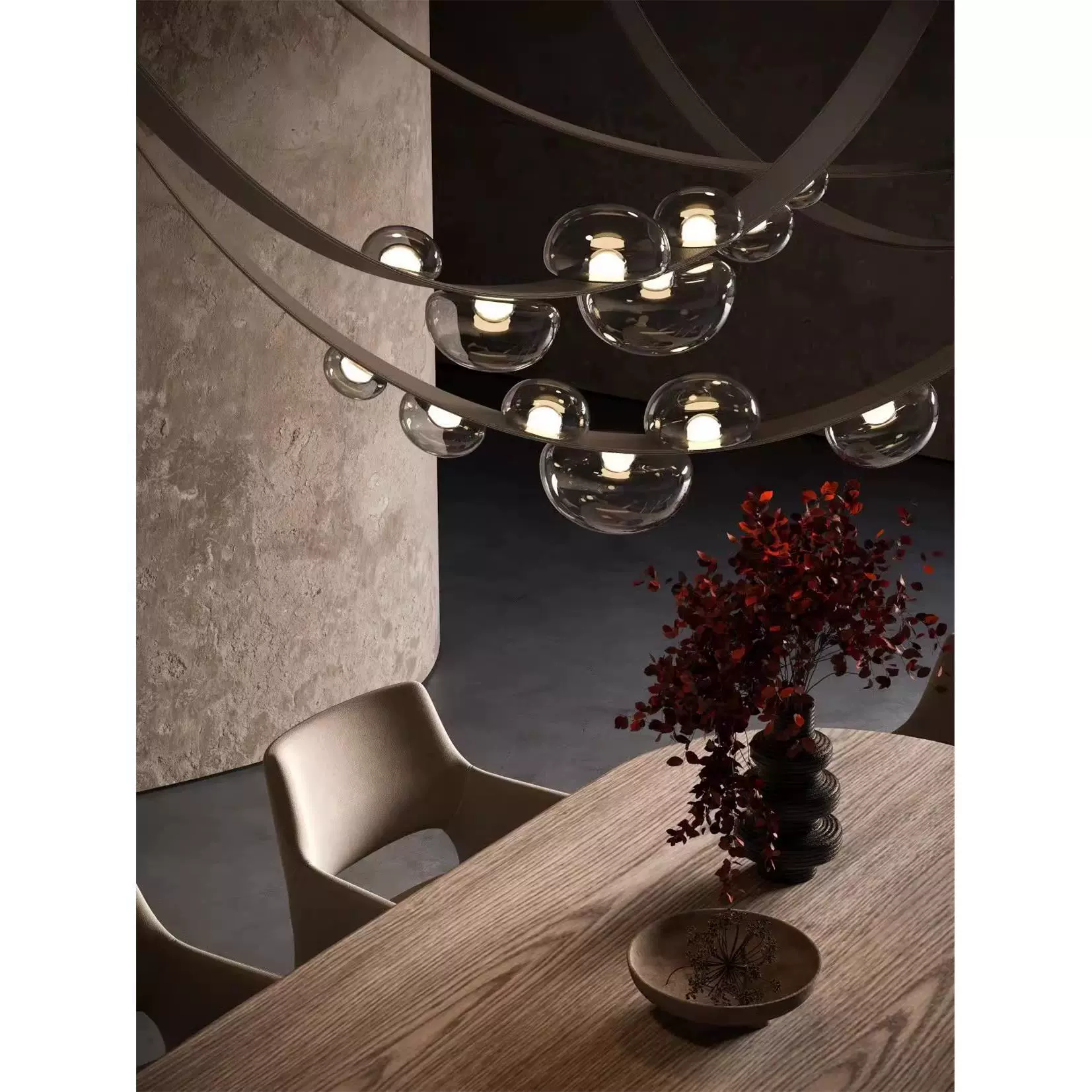 Зондова фабрика прямая продажа BOMMA Dew Drops Dew Drops Dew Down Leather Floor Lamp Designer Living Room Роскошная гостиная