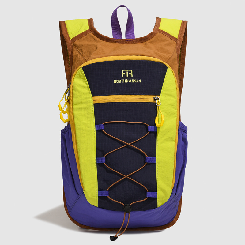 轻便牛津布双肩包女多巴胺撞色运动背包户外旅行休闲搭配双肩背包