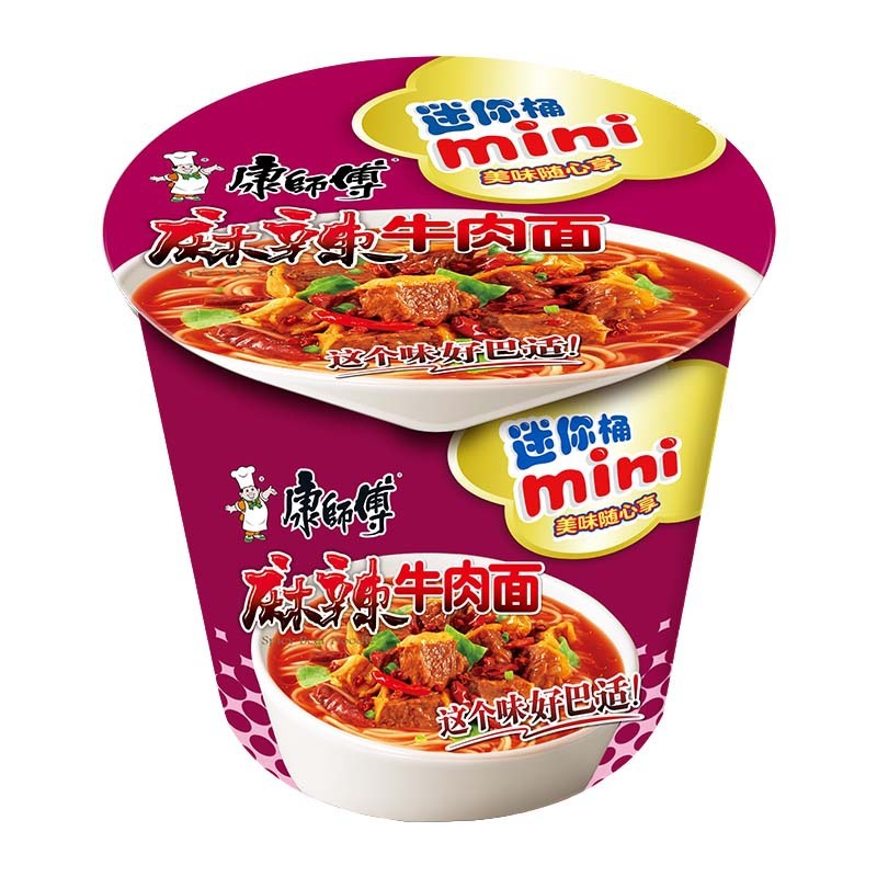 康師傅ミニ桶小カップ麺、泡椒牛肉麺、きのこ煮込み鶏麺、即席麺、夜食、オフィス用インスタント麺|undefined