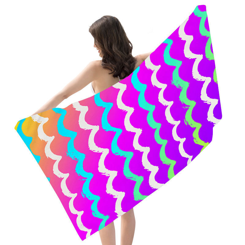 Comercio exterior Amazon toalla de playa de impresión digital europea y americana toalla de secado rápido toalla de felpa de microfibra toalla de baño de piscina