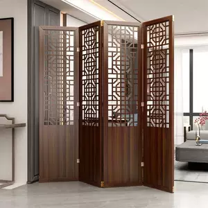 New Chinese-style screen for living room, foldable movable partition, Chinese-style partition tool, partition for entryway, bedroom, and living room