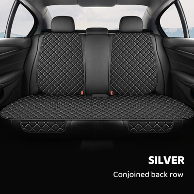 Cushion, Universal for All Seasons, Universal seat cover - rear-row-backrest-black-and-white-linen