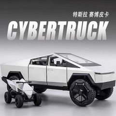クロスボーダー合金車シミュレーションカーモデルオフロード車装飾品男の子ピックアップおもちゃの車テスラサイバートラック