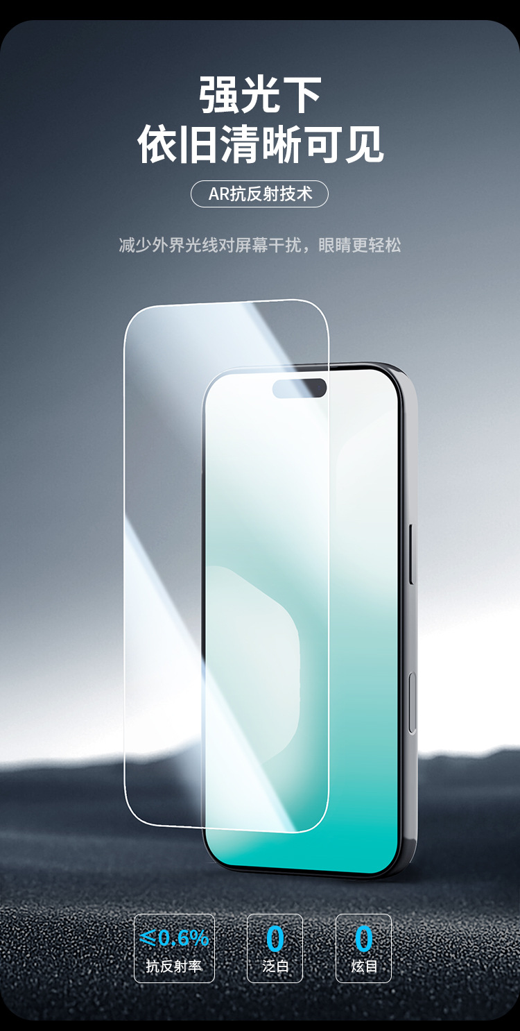 Kính cường lực NILLKIN AR chống phản chiếu HD cho iPhone 17 Pro Max — Phim kính cường lực dòng AR (H+PRO) chi tiết 4