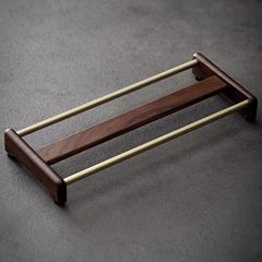 黑檀木花梨銅木茶杯架子實木涼杯架茶杯托茶杯墊功夫茶具茶道配件