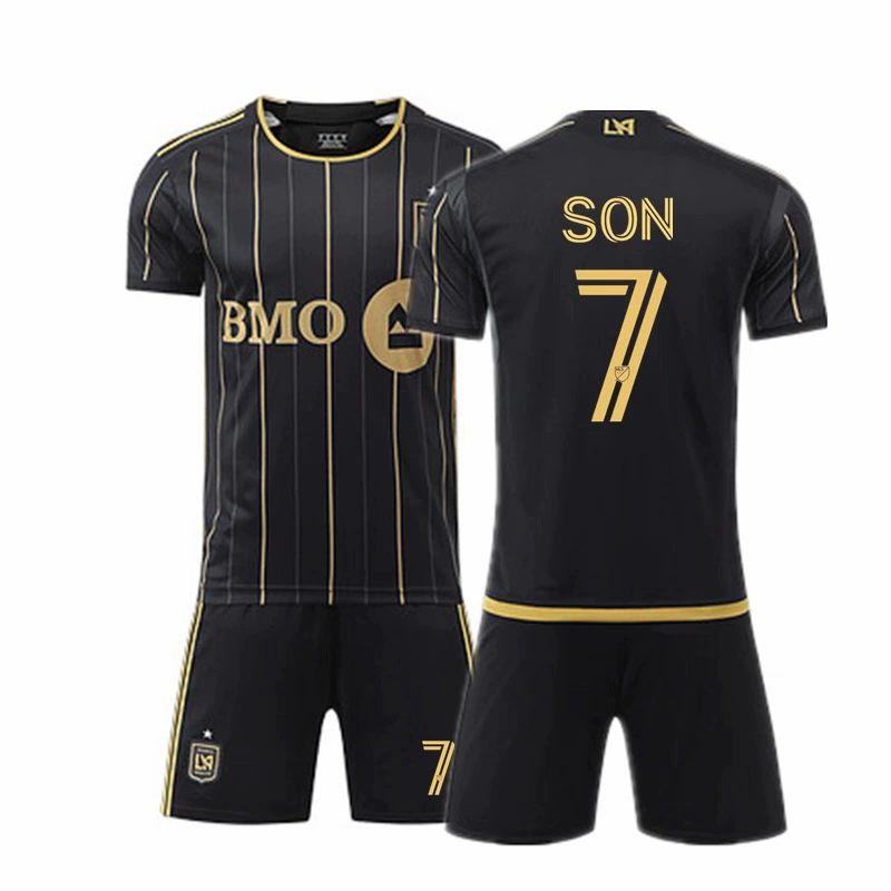 Детский и взрослый комплект футбольной формы «Лос-Анджелес ФК» (MLS) №7 Сон Хын-мин, эксклюзивная трансграничная поставка.