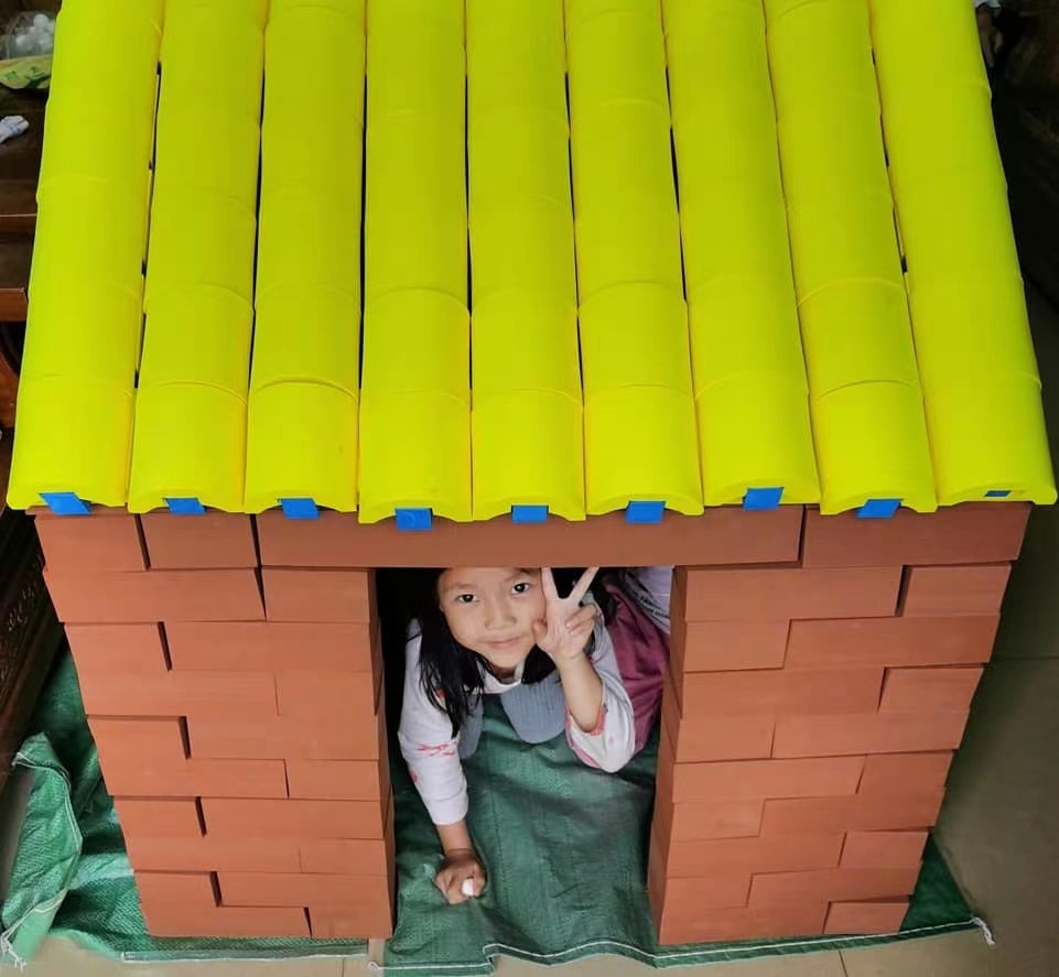儿童积木早教幼儿园泡沫大型EVA砖/防真砖/泡沫木条 瓦片构建砖块