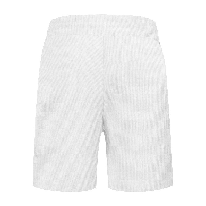Men's American Style Relaxed Fit Summer Waffle Knit Polo Shirt And Shorts Set, Casual Breathable Two-Piece Outfit_viptrois.com