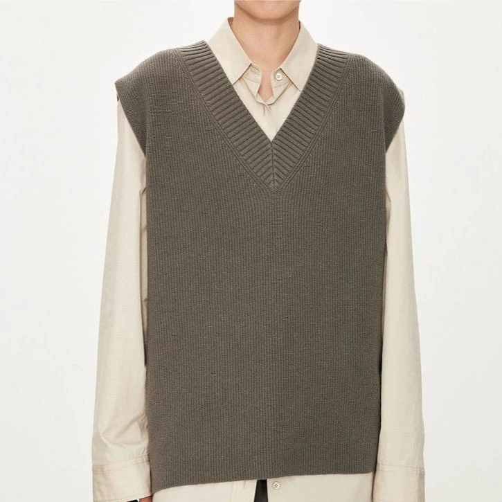 JOC/ежемесячные продажи 10000 шт. Британские шерстяные ощущения ROW скандинавские стенные ветры модные и вилки классический V-образный длинный жилет