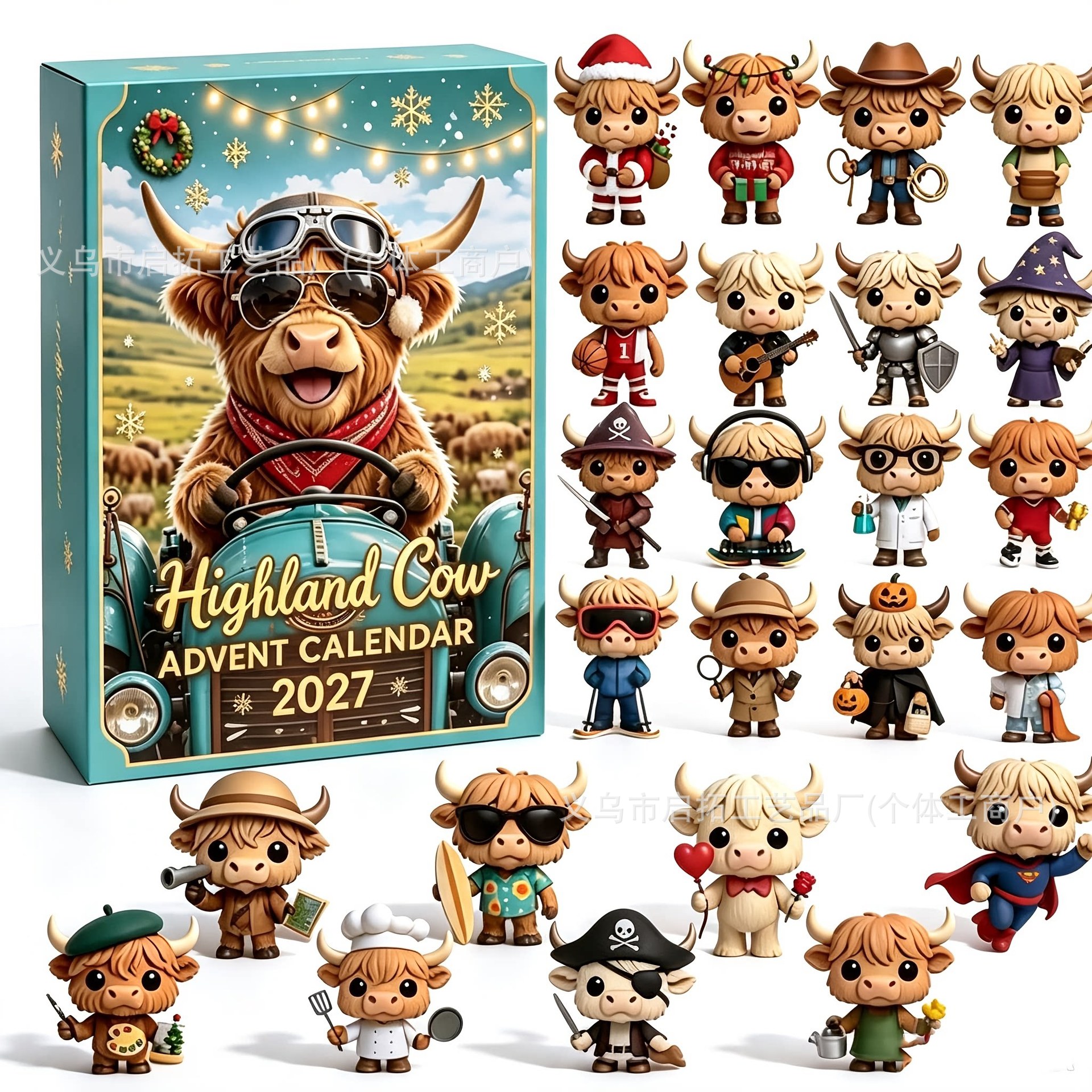Calendario de Adviento Navideño de Cajas Sorpresa de Acrílico, Interactivo, para Navidad y Fiestas