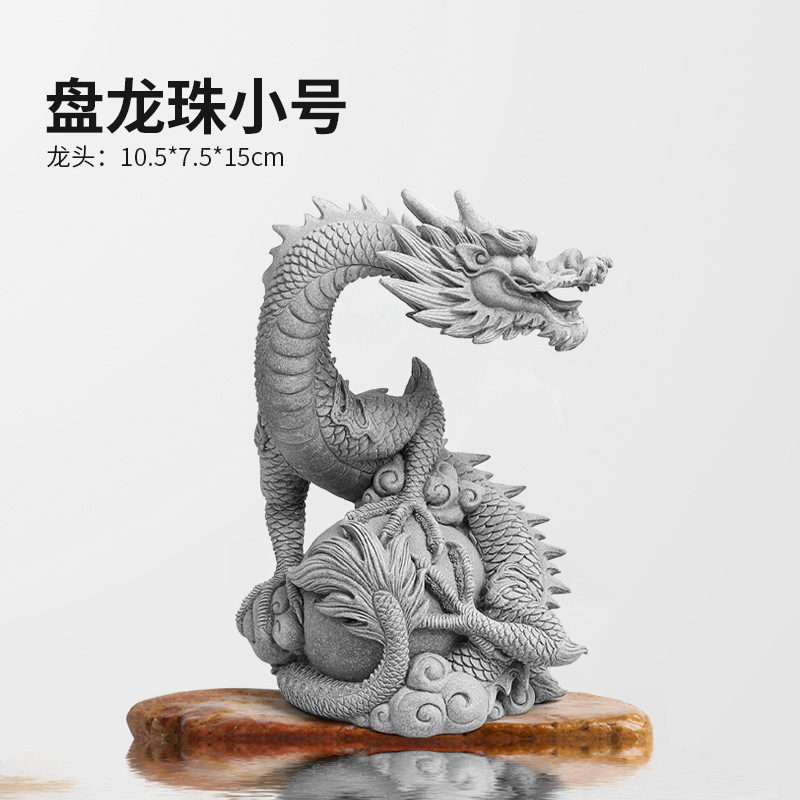 Pecera Arenisca azul Arenisca Dibujos animados Decoración de paisaje de bonsai de león Hippo Decoración de micropaisaje Tallado a prueba de piedra