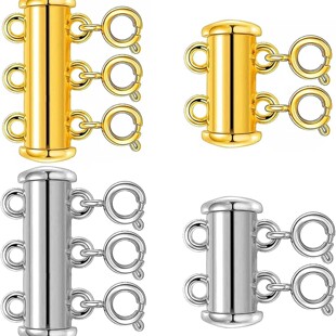 Cross-border hot-selling alloy multilayer necklace magnet buckle diy bracelet sliding connection jewelry accessories magnetic buckle