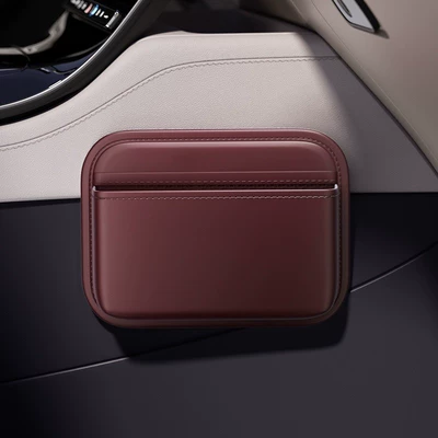 Car Storage Bag, Adhesive-Type Car storage bag/box - burgundy-upgraded-and-thickened-version