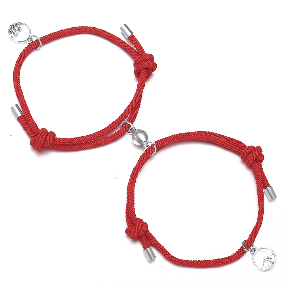 Wholesale Fashion Solid Color Magnetic Couple Bracelet display picture 7