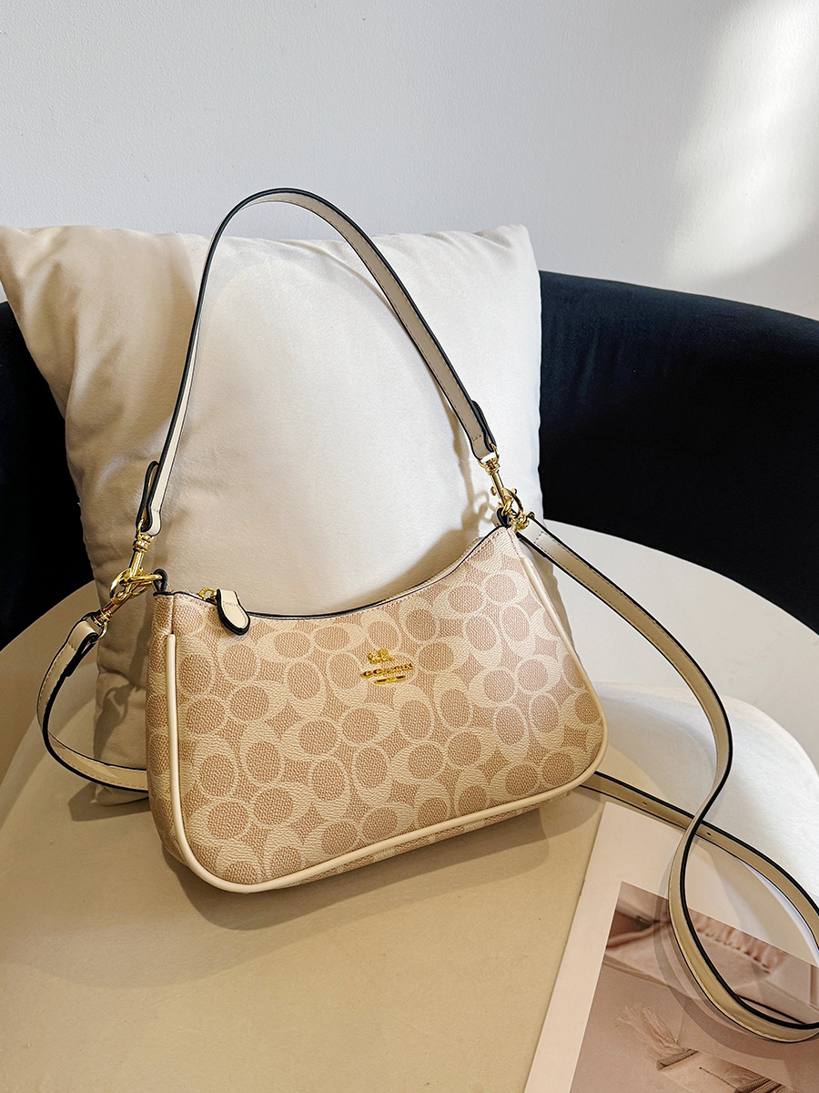 2025 nuevo bolso de media luna de fábrica original Kouc bolso de mujer bolso de brazo de moda de hombro portátil bolso de mahjong