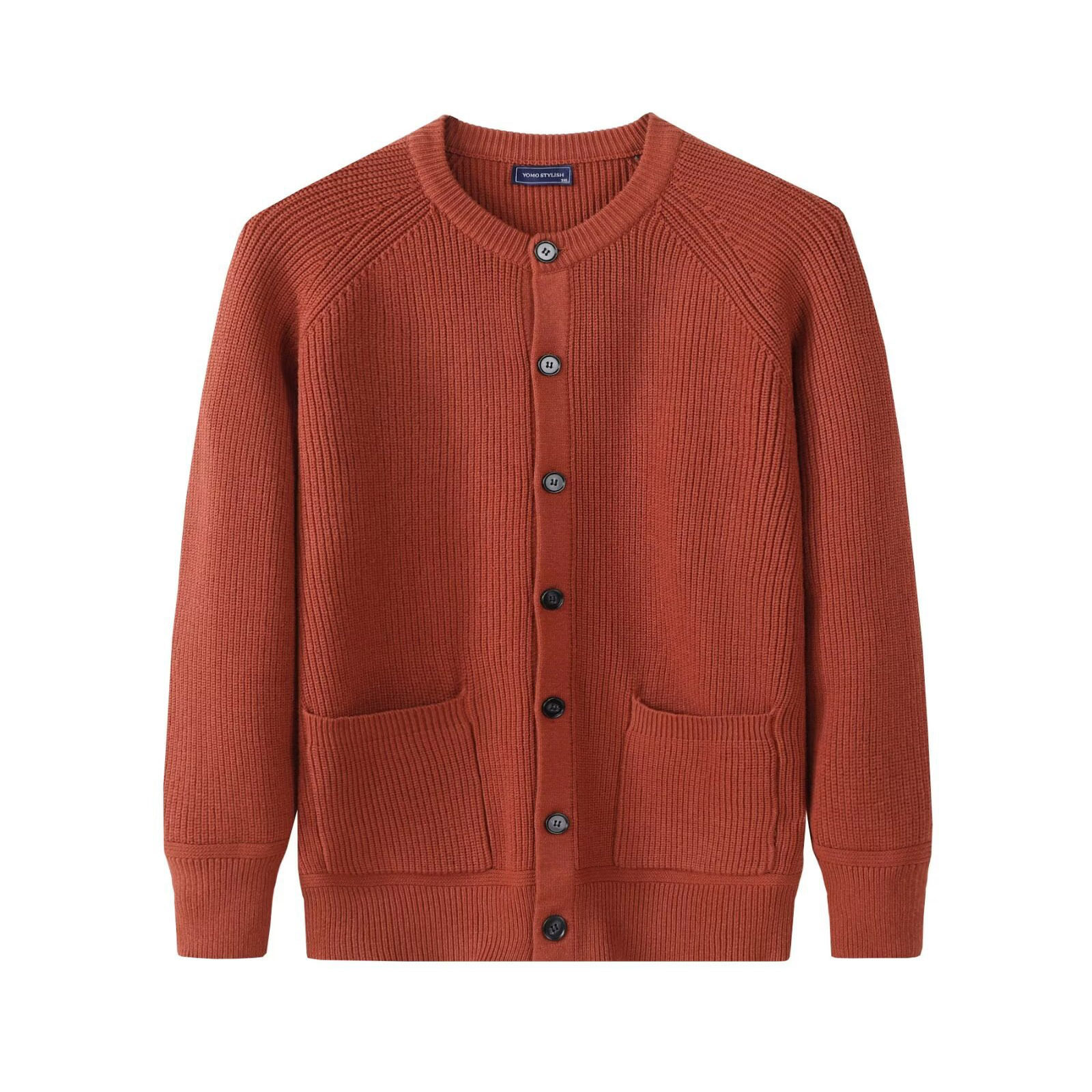 Oversized Herren-Strickcardigan – Atmungsaktiver Stretch-Pullover mit offener Vorderseite für Freizeit und Business (Schwarz/Grau/Karamell, EU-Größen S-2XL)_voghion.com