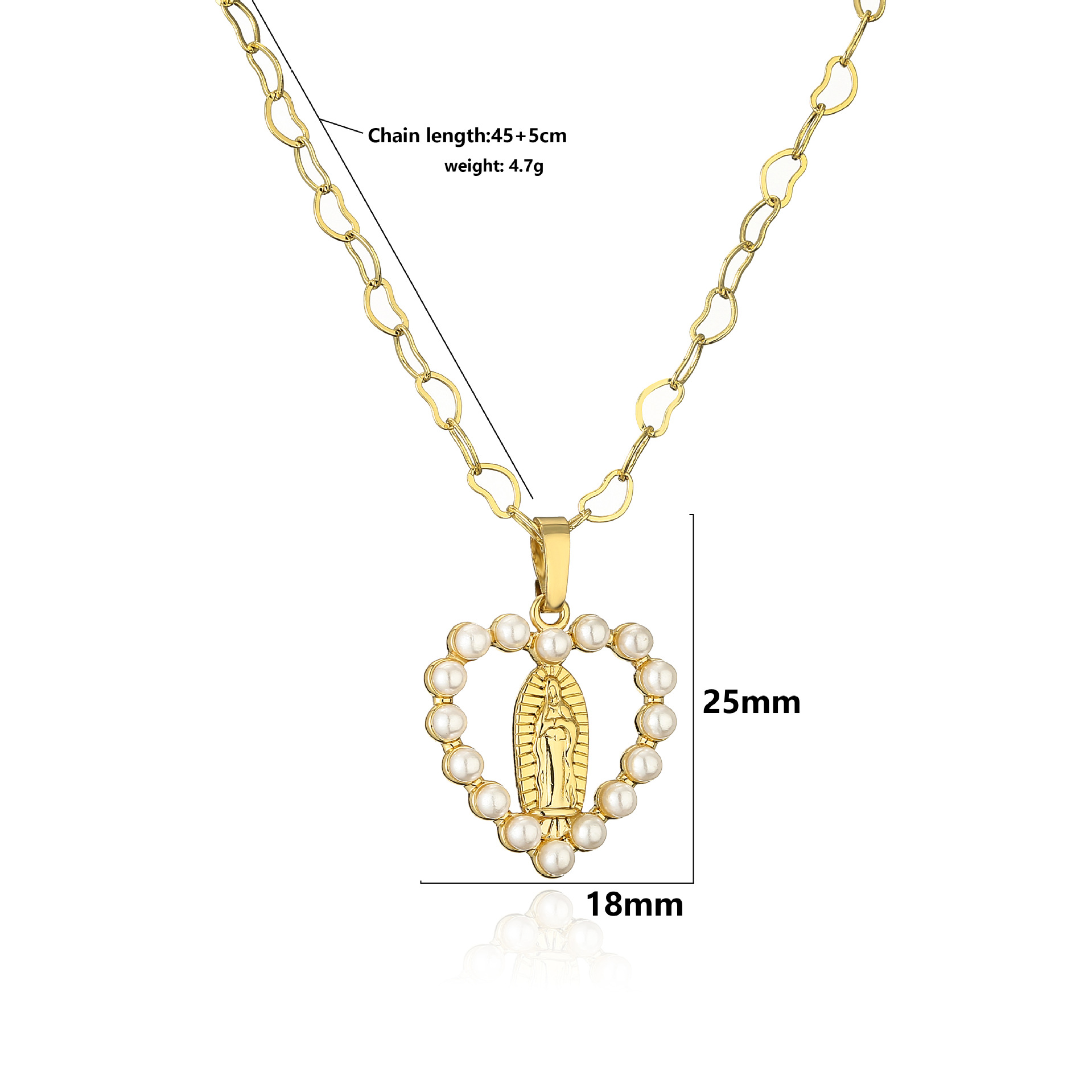 Classic Style Shiny Cross Heart Shape Copper Inlay Artificial Pearls Zircon Pendant Necklace display picture 4