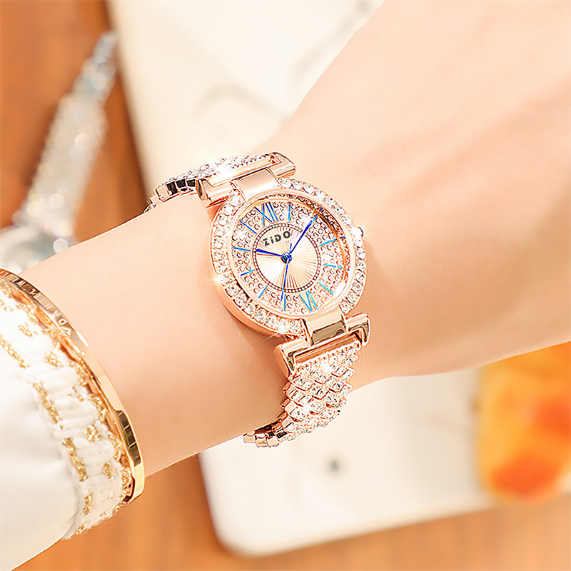 ZIDO ブランド シニア ファッション レディース ウォッチ シンプル カジュアル 気質 ライト 高級 高級 トレンド フル ダイヤモンド スターライト レディース ウォッチ