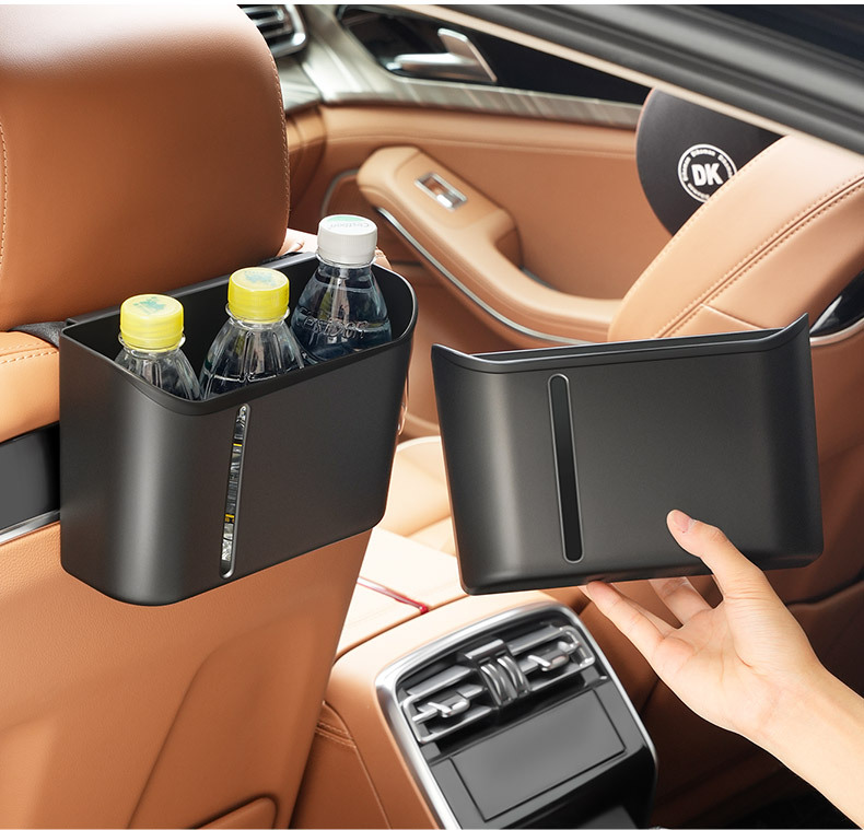 Car Rear Storage Box, Multifunctional Car Storage Box, Water Cup, Tissue Paper, Trash Can, Car Seat Back Rack