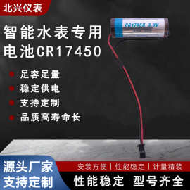 智能水表专用电池CR17450锂锰柱带插头式3.0V现货高容量长续航