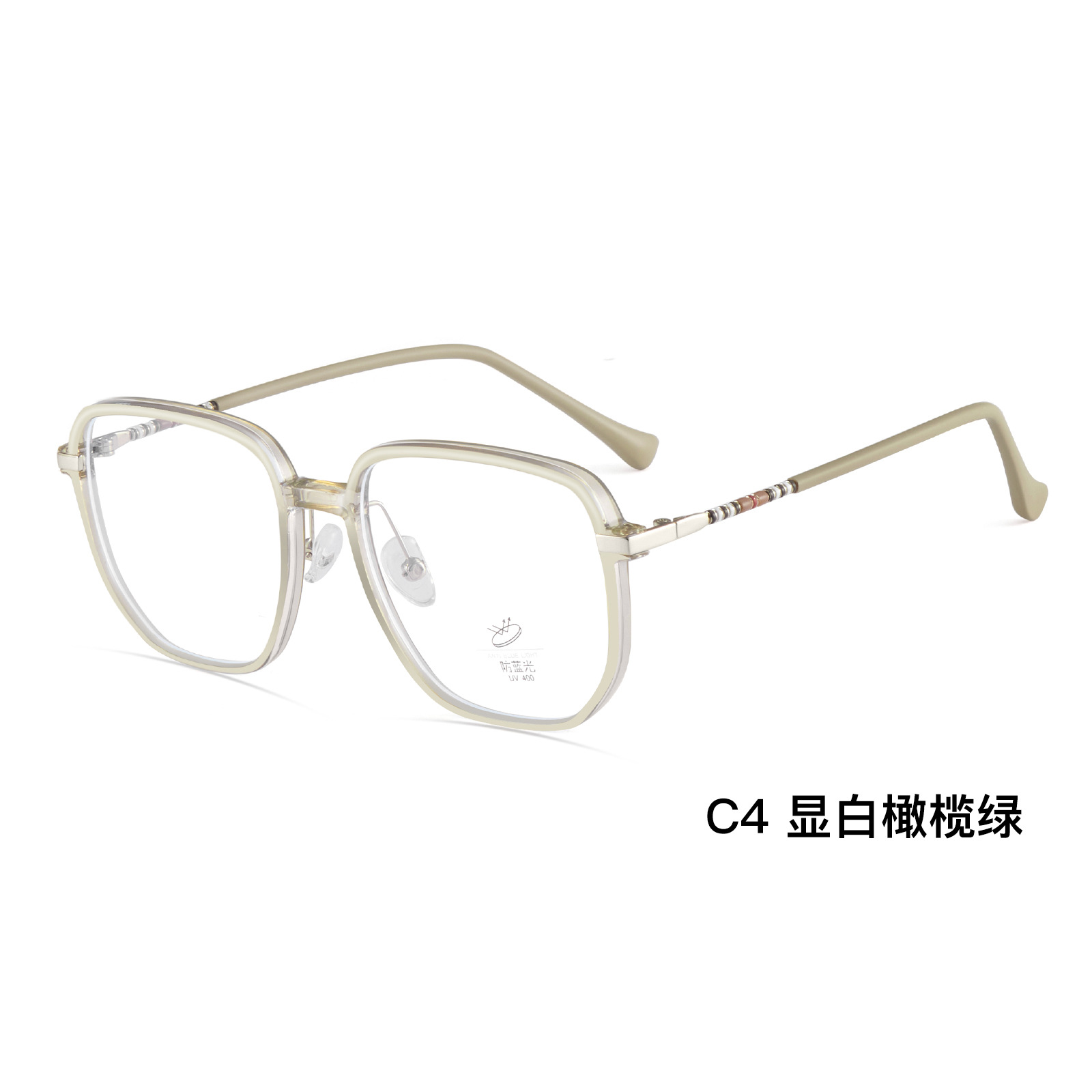 B familia con el mismo estilo retrógrado británico simple TR anti-luz azul marco de gafas de color cuadrado 4mm ancho borde puede ser un espejo al por mayor