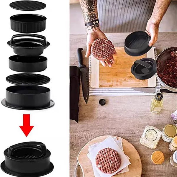 Kitchen hamburger meat press meatloaf meat trap press combination meat press hamburger press