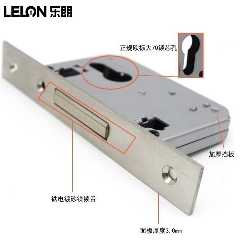 Acero inoxidable bloqueo de puerta deslizante doble gancho estándar europeo 40 bloqueo de doble gancho de puerta suave