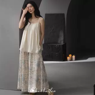 睡衣女夏季凉感莫代尔吊带阔腿长裤可外穿休闲女家居服可外穿套装