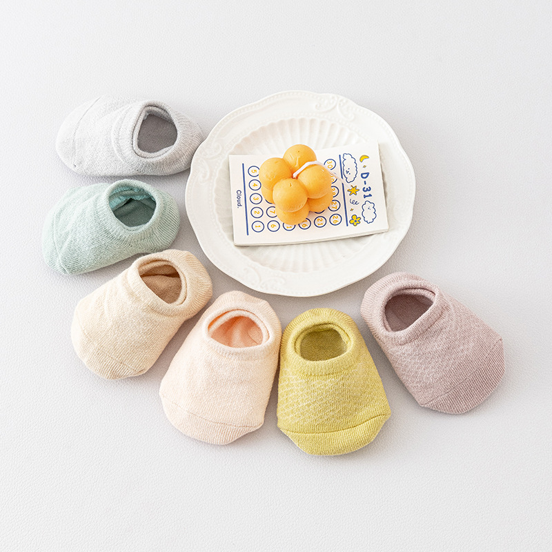 Nueva primavera y verano Delgado oscuro patrón bebé barco calcetines oscuro patrón de malla bebé niño Calcetines bebé barco Calcetines