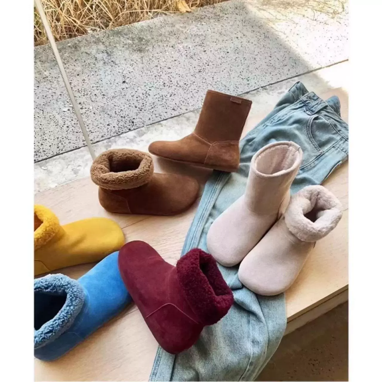 复古风纯色加绒保暖雪地靴短靴女潮2025冬季新款圆头舒适保暖棉鞋