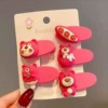 Strawberry, hairgrip, set, 5 pieces