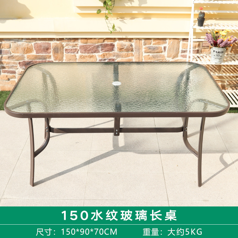 150*90cm 철다리 [물무늬 유리장 테이블] 개구부