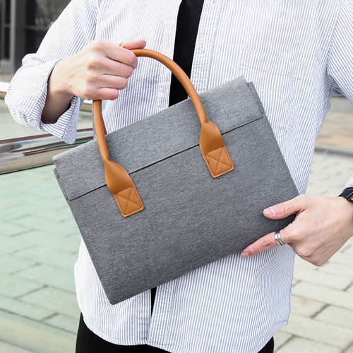 New Oxford Cloth Laptop Bag, Simple 15.6-inch Business Fashion Hand-held Briefcase with Logo, Wholesale
