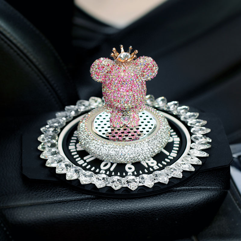 Decoraciones de automóviles creativas lindas diamantes hechas a mano osos decoraciones de automóviles decoraciones de automóviles diosas