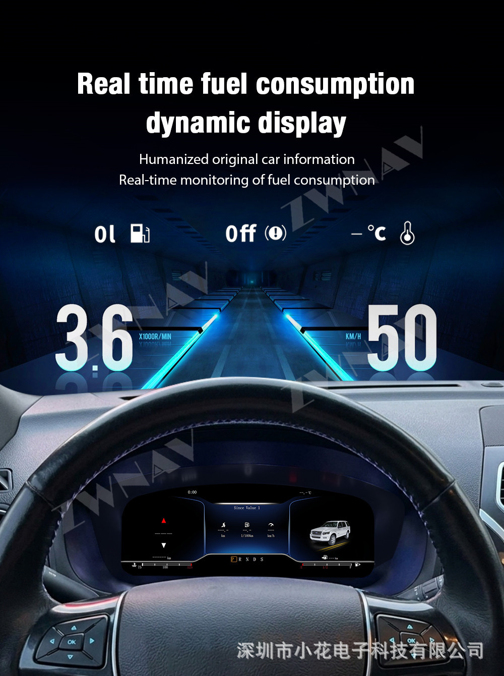 Applicable to 2017-2018 Ford Explorer upgrade to full LCD dashboard 12.3inch Multiple UI odometer