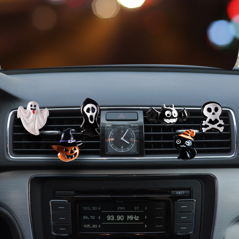 Salidas de aire de Halloween de automóviles aromatizadas nuevas adorables y carnosas consola central de automóviles decoraciones de aire acondicionado