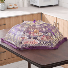塑料餐桌伞折叠圆形遮菜罩厨房大号饭桌盖剩饭