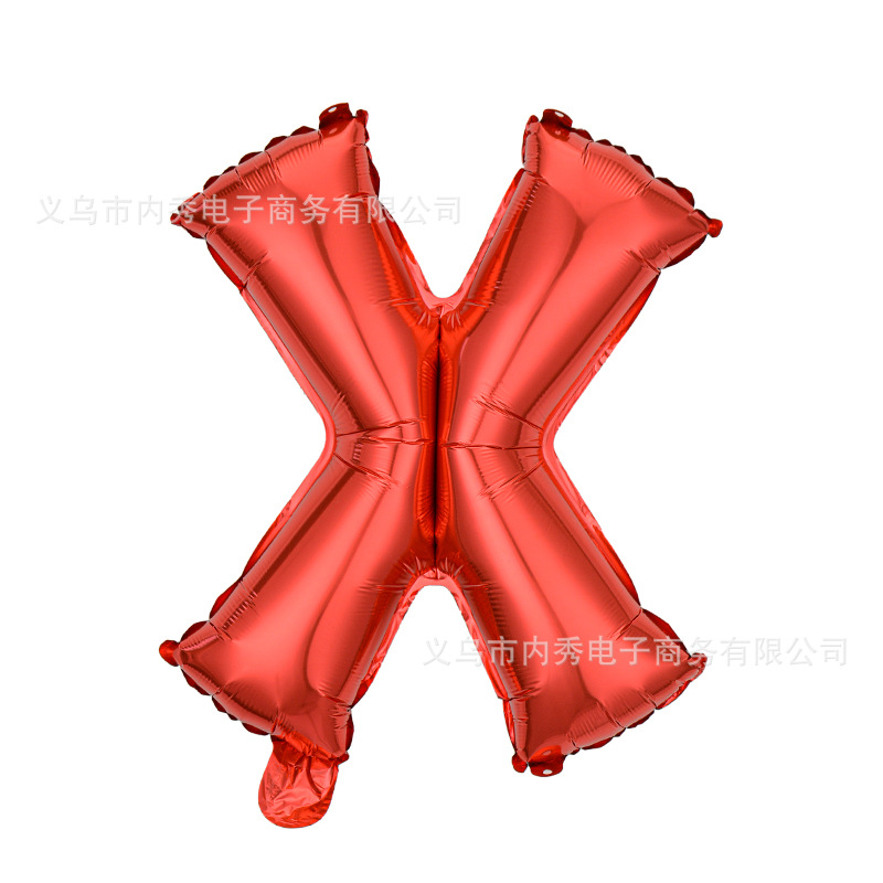 Estilo americano Delgado 16 pulgadas inglés carta globo pequeño tamaño A- Z cumpleaños boda habitación decoración aluminio película globo al por mayor