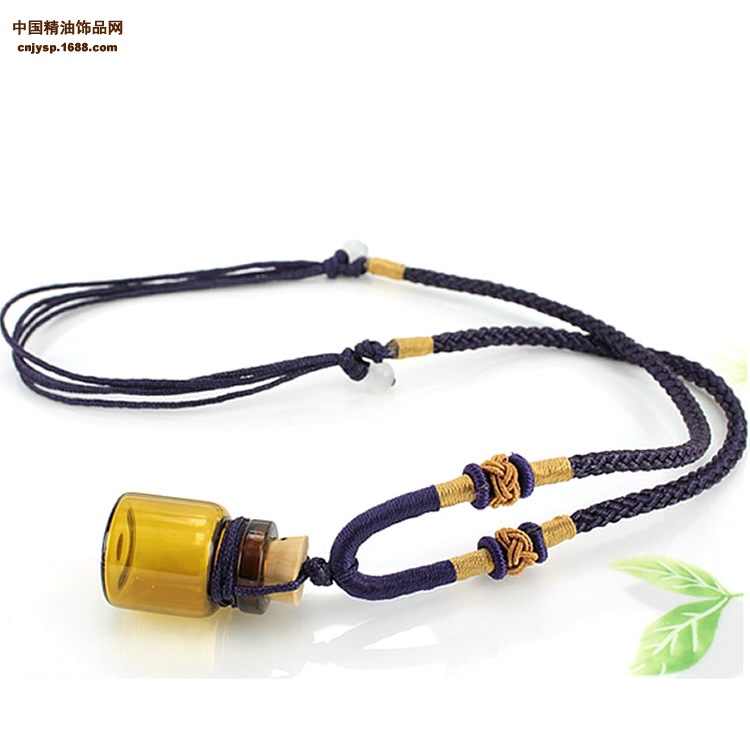 中国精油饰品网单扣节节高茶色瓶项链8.jpg
