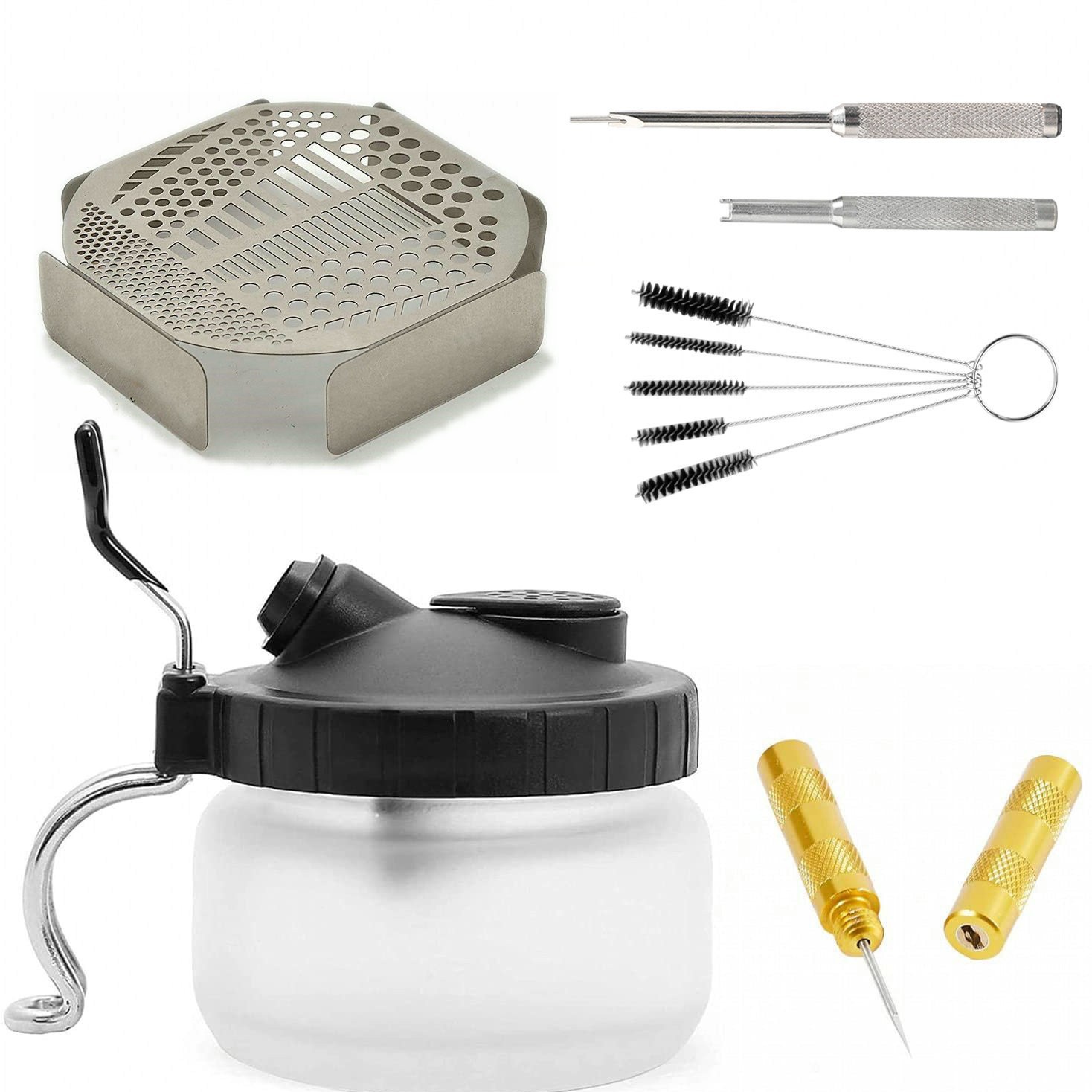 模型上色喷笔清洗壶/工具清洗壶 清洗毛刷维修工具套装6件