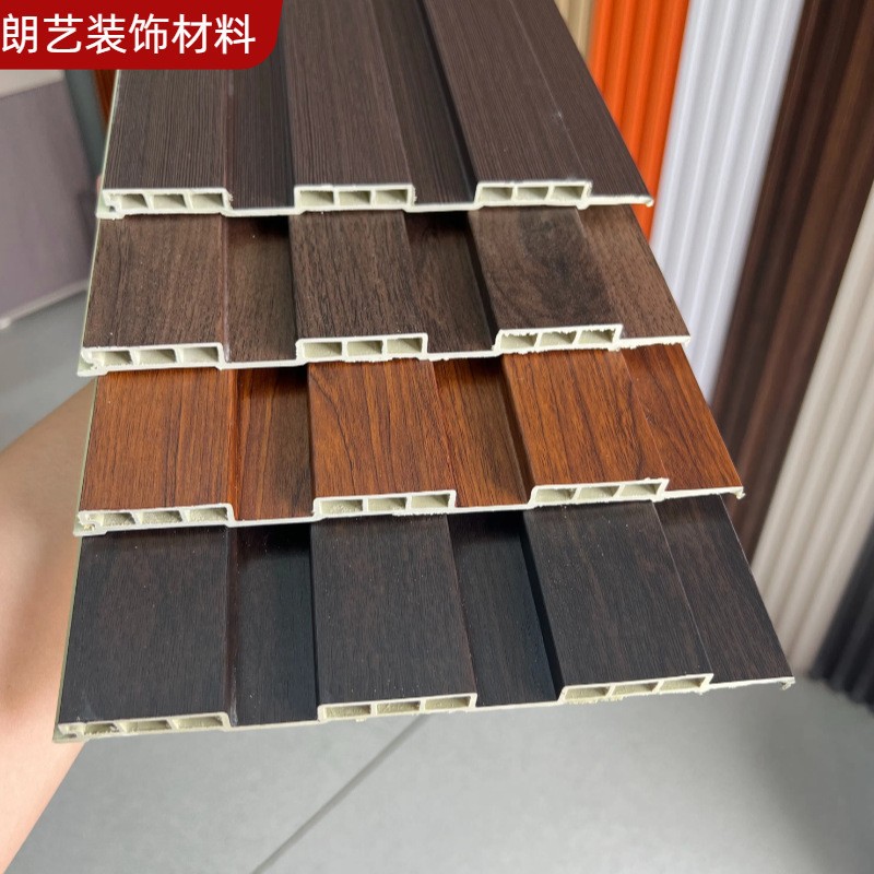 阳台吊顶材料生态木护墙板电视背景墙凹凸长城板扣板轻奢简约格栅