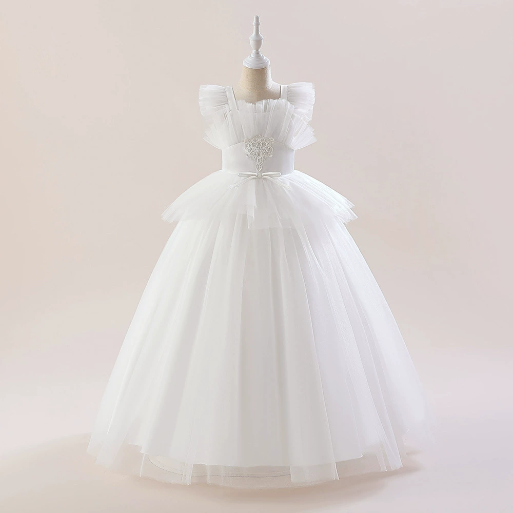 Children's wedding dress, small princess costume, evening dress, piano, long skirt, new collection, for catwalk