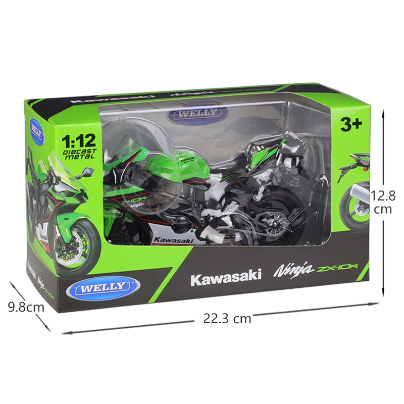 WELLY Kawasaki — реалистичная металлическая модель автомобиля, масштаб 1:12, коллекция 2021