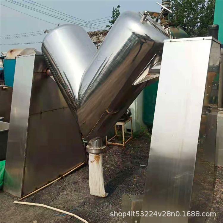 航海供应二手V型混合机电动立式混合干粉搅拌机V型粉体混合机