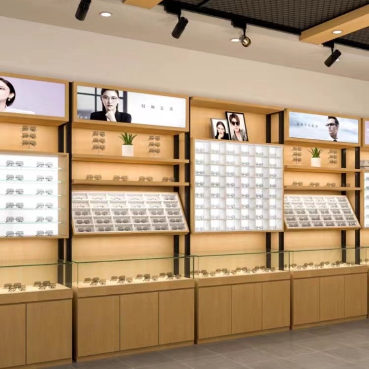 Exhibidores de Gafas de Alta Calidad de Marca Reconocida, Exhibidores de Gafas de Sol para Tiendas de Joyería y Grandes Almacenes, de Madera