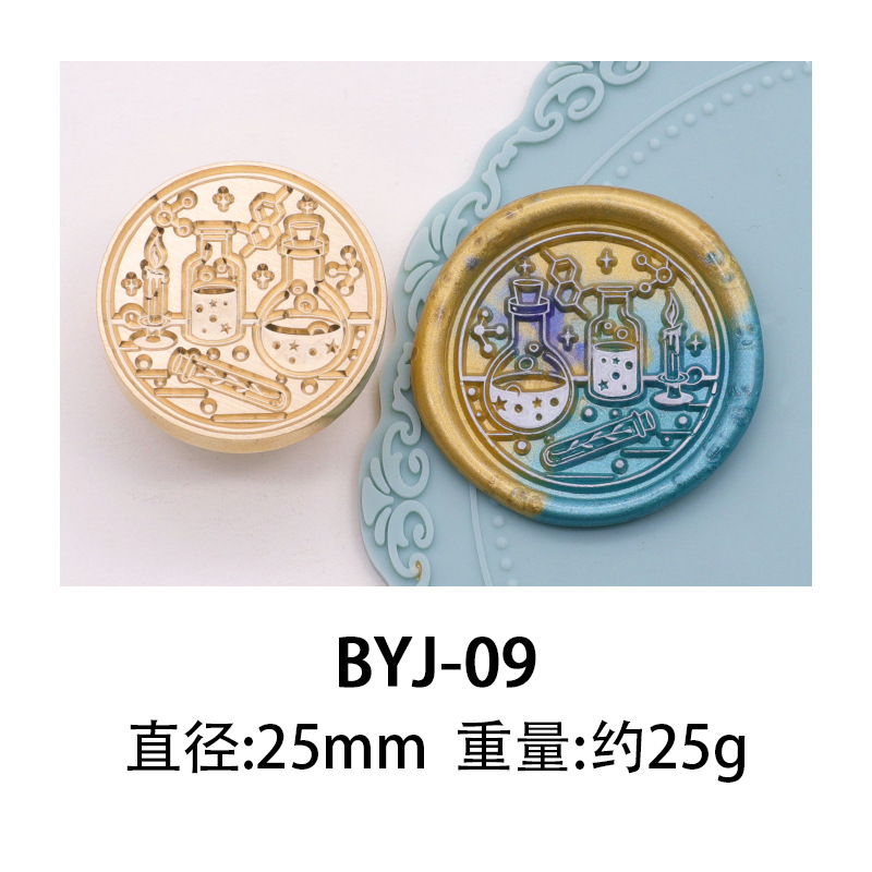 Sello de pintura de fuego de color europeo sello cabeza serie temporada de graduación cabeza de cobre cera de sellado de sobres patrón de producto terminado confeccionado fábrica al por mayor