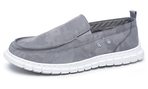 Summer canvas men's shoes, breathable thin ice silk old Beijing cloth shoes, men's slip-on casual shoes